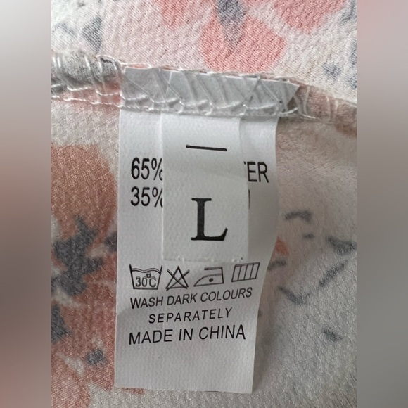 Women’s Chic Floral Button Front Mini Boho Dress - L - Picture 10 of 10